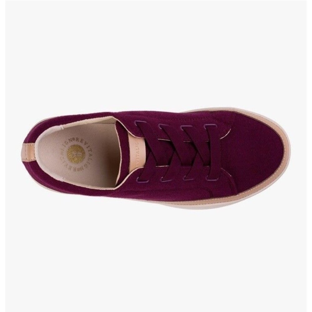 Revitalign Malibú Size 6B Women's Leather Casual Orthotic Shoes Burgundy - Picture 4 of 11